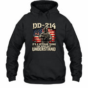 DD-214 Veteran Shirt – It’s a Veteran Thing You Wouldn’t Understand, Gift for U.S. Veteran, Military Dad & Grandpa, T-Shirt, Long Sleeve, Sweatshirt & Hoodie - Hoodie - Black - Front