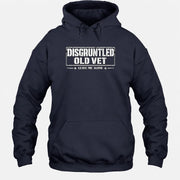 Disgruntled Old Vet Shirt – Leave Me Alone, Funny Gift for Veteran Dad, Grandpa & Retired Military, T-Shirt, Long Sleeve, Sweatshirt & Hoodie - Hoodie - Navy - Front