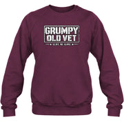 Grumpy Old Vet Leave Me Alone Shirt – Funny Gift for Veteran Dad, Grandpa & Retired Military, T-Shirt, Long Sleeve, Sweatshirt & Hoodie - Sweatshirt - Maroon - Front