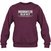 Disgruntled Old Vet Shirt – Leave Me Alone, Funny Gift for Veteran Dad, Grandpa & Retired Military, T-Shirt, Long Sleeve, Sweatshirt & Hoodie - Sweatshirt - Maroon - Front
