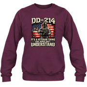 DD-214 Veteran Shirt – It’s a Veteran Thing You Wouldn’t Understand, Gift for U.S. Veteran, Military Dad & Grandpa, T-Shirt, Long Sleeve, Sweatshirt & Hoodie - Sweatshirt - Maroon - Front