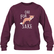Oh For Fox Sake – Funny Fox Pun Shirt - T-Shirt, Long Sleeve, Sweatshirt & Hoodie - Sweatshirt - Maroon - Front