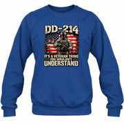 DD-214 Veteran Shirt – It’s a Veteran Thing You Wouldn’t Understand, Gift for U.S. Veteran, Military Dad & Grandpa, T-Shirt, Long Sleeve, Sweatshirt & Hoodie - Sweatshirt - Royal - Front