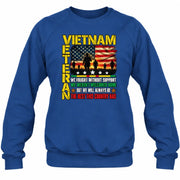Vietnam Veteran Shirt – We Fought Without Support, Gift for Veteran Dad, Grandpa & Retired Military, T-Shirt, Long Sleeve, Sweatshirt & Hoodie - Sweatshirt - Royal - Front