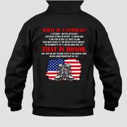 What Is a Veteran Shirt – That Is Honor, Gift for Veteran Dad, Grandpa & Retired Military, T-Shirt, Long Sleeve, Sweatshirt & Hoodie - Hoodie - Black - Back