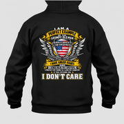 Grumpy Old Man Shirt – I Don’t Care, Funny Gift for Veteran Dad & Grandpa, T-Shirt, Long Sleeve, Sweatshirt & Hoodie - Hoodie - Black - Back
