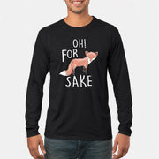 Oh For Fox Sake – Funny Fox Pun Shirt - T-Shirt, Long Sleeve, Sweatshirt & Hoodie - Long Sleeve - Black - Front