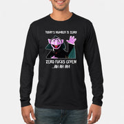 Today’s Number Is Zero –  Funny Adult Humor Shirt - T-Shirt, Long Sleeve, Sweatshirt & Hoodie - Long Sleeve - Black - Front