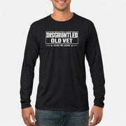 Disgruntled Old Vet Shirt – Leave Me Alone, Funny Gift for Veteran Dad, Grandpa & Retired Military, T-Shirt, Long Sleeve, Sweatshirt & Hoodie - Long Sleeve - Black - Front