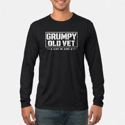 Grumpy Old Vet Leave Me Alone Shirt – Funny Gift for Veteran Dad, Grandpa & Retired Military, T-Shirt, Long Sleeve, Sweatshirt & Hoodie - Long Sleeve - Black - Front