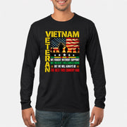 Vietnam Veteran Shirt – We Fought Without Support, Gift for Veteran Dad, Grandpa & Retired Military, T-Shirt, Long Sleeve, Sweatshirt & Hoodie - Long Sleeve - Black - Front