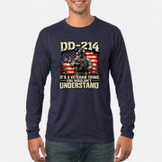 DD-214 Veteran Shirt – It’s a Veteran Thing You Wouldn’t Understand, Gift for U.S. Veteran, Military Dad & Grandpa, T-Shirt, Long Sleeve, Sweatshirt & Hoodie - Long Sleeve - Navy - Front