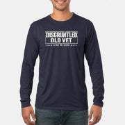 Disgruntled Old Vet Shirt – Leave Me Alone, Funny Gift for Veteran Dad, Grandpa & Retired Military, T-Shirt, Long Sleeve, Sweatshirt & Hoodie - Long Sleeve - Navy - Front