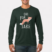 Oh For Fox Sake – Funny Fox Pun Shirt - T-Shirt, Long Sleeve, Sweatshirt & Hoodie - Long Sleeve - Forest Green - Front