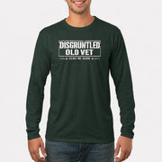 Disgruntled Old Vet Shirt – Leave Me Alone, Funny Gift for Veteran Dad, Grandpa & Retired Military, T-Shirt, Long Sleeve, Sweatshirt & Hoodie - Long Sleeve - Forest Green - Front