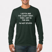I Gotta See The Candy First Then I Get In the Van - Funny Gift For Men/ Dad/ Husband/ Grandpa - T-Shirt, Long Sleeve, Sweatshirt & Hoodie - Long Sleeve - Forest Green - Front