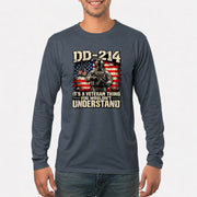 DD-214 Veteran Shirt – It’s a Veteran Thing You Wouldn’t Understand, Gift for U.S. Veteran, Military Dad & Grandpa, T-Shirt, Long Sleeve, Sweatshirt & Hoodie - Long Sleeve - Dark Heather - Front