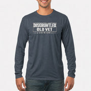 Disgruntled Old Vet Shirt – Leave Me Alone, Funny Gift for Veteran Dad, Grandpa & Retired Military, T-Shirt, Long Sleeve, Sweatshirt & Hoodie - Long Sleeve - Dark Heather - Front