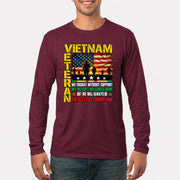 Vietnam Veteran Shirt – We Fought Without Support, Gift for Veteran Dad, Grandpa & Retired Military, T-Shirt, Long Sleeve, Sweatshirt & Hoodie - Long Sleeve - Maroon - Front