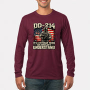 DD-214 Veteran Shirt – It’s a Veteran Thing You Wouldn’t Understand, Gift for U.S. Veteran, Military Dad & Grandpa, T-Shirt, Long Sleeve, Sweatshirt & Hoodie - Long Sleeve - Maroon - Front
