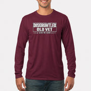 Disgruntled Old Vet Shirt – Leave Me Alone, Funny Gift for Veteran Dad, Grandpa & Retired Military, T-Shirt, Long Sleeve, Sweatshirt & Hoodie - Long Sleeve - Maroon - Front