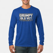 Grumpy Old Vet Leave Me Alone Shirt – Funny Gift for Veteran Dad, Grandpa & Retired Military, T-Shirt, Long Sleeve, Sweatshirt & Hoodie - Long Sleeve - Royal - Front