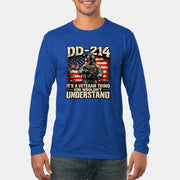 DD-214 Veteran Shirt – It’s a Veteran Thing You Wouldn’t Understand, Gift for U.S. Veteran, Military Dad & Grandpa, T-Shirt, Long Sleeve, Sweatshirt & Hoodie - Long Sleeve - Royal - Front
