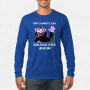 Today’s Number Is Zero –  Funny Adult Humor Shirt - T-Shirt, Long Sleeve, Sweatshirt & Hoodie - Long Sleeve - Royal - Front