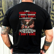 I Am A Grumpy Veteran Shirt – I Served I Sacrificed I Don’t Regret Patriotic Eagle American Flag Veteran T-Shirt, Long Sleeve, Sweatshirt & Hoodie - T-Shirt - Black - Back