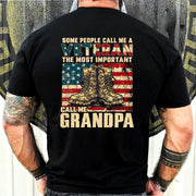 Veteran Grandpa Shirt – Some People Call Me A Veteran, Gift for Grandpa, T-Shirt, Long Sleeve, Sweatshirt & Hoodie - T-Shirt - Black - Back