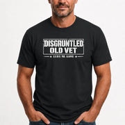 Disgruntled Old Vet Shirt – Leave Me Alone, Funny Gift for Veteran Dad, Grandpa & Retired Military, T-Shirt, Long Sleeve, Sweatshirt & Hoodie - T-Shirt - Black - Front