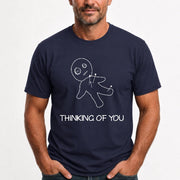 Thinking of You  – Funny Dark Humor Shirt -  T-Shirt, Long Sleeve, Sweatshirt & Hoodie - T-Shirt - Navy - Front
