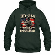 DD-214 Veteran Shirt – It’s a Veteran Thing You Wouldn’t Understand, Gift for U.S. Veteran, Military Dad & Grandpa, T-Shirt, Long Sleeve, Sweatshirt & Hoodie - Hoodie - Forest Green - Front