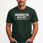 Disgruntled Old Vet Shirt – Leave Me Alone, Funny Gift for Veteran Dad, Grandpa & Retired Military, T-Shirt, Long Sleeve, Sweatshirt & Hoodie - T-Shirt - Forest Green - Front