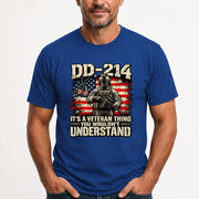 DD-214 Veteran Shirt – It’s a Veteran Thing You Wouldn’t Understand, Gift for U.S. Veteran, Military Dad & Grandpa, T-Shirt, Long Sleeve, Sweatshirt & Hoodie - T-Shirt - Royal - Front