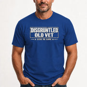 Disgruntled Old Vet Shirt – Leave Me Alone, Funny Gift for Veteran Dad, Grandpa & Retired Military, T-Shirt, Long Sleeve, Sweatshirt & Hoodie - T-Shirt - Royal - Front