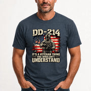 DD-214 Veteran Shirt – It’s a Veteran Thing You Wouldn’t Understand, Gift for U.S. Veteran, Military Dad & Grandpa, T-Shirt, Long Sleeve, Sweatshirt & Hoodie - T-Shirt - Dark Heather - Front