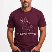 Thinking of You  – Funny Dark Humor Shirt -  T-Shirt, Long Sleeve, Sweatshirt & Hoodie - T-Shirt - Maroon - Front