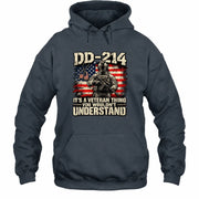 DD-214 Veteran Shirt – It’s a Veteran Thing You Wouldn’t Understand, Gift for U.S. Veteran, Military Dad & Grandpa, T-Shirt, Long Sleeve, Sweatshirt & Hoodie - Hoodie - Dark Heather - Front