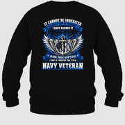 Navy Veteran Shirt – It Cannot Be Inherited, I Have Earned It – Gift for Navy Veterans, Retired Sailors, Military Dad, Grandpa & Husband – Unisex T-Shirt, Long Sleeve, Sweatshirt & Hoodie - Sweatshirt - Black - Back