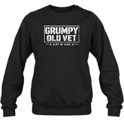 Grumpy Old Vet Leave Me Alone Shirt – Funny Gift for Veteran Dad, Grandpa & Retired Military, T-Shirt, Long Sleeve, Sweatshirt & Hoodie - Sweatshirt - Black - Front
