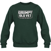 Grumpy Old Vet Leave Me Alone Shirt – Funny Gift for Veteran Dad, Grandpa & Retired Military, T-Shirt, Long Sleeve, Sweatshirt & Hoodie - Sweatshirt - Forest Green - Front