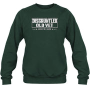 Disgruntled Old Vet Shirt – Leave Me Alone, Funny Gift for Veteran Dad, Grandpa & Retired Military, T-Shirt, Long Sleeve, Sweatshirt & Hoodie - Sweatshirt - Forest Green - Front