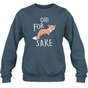 Oh For Fox Sake – Funny Fox Pun Shirt - T-Shirt, Long Sleeve, Sweatshirt & Hoodie - Sweatshirt - Dark Heather - Front