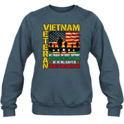 Vietnam Veteran Shirt – We Fought Without Support, Gift for Veteran Dad, Grandpa & Retired Military, T-Shirt, Long Sleeve, Sweatshirt & Hoodie - Sweatshirt - Dark Heather - Front