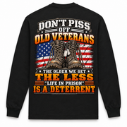 Don't Piss Off Old Veterans Long Sleeve - Black