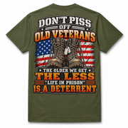 Don't Piss Off Old Veterans T-Shirt - Military Green