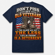 Don't Piss Off Old Veterans T-Shirt - Navy